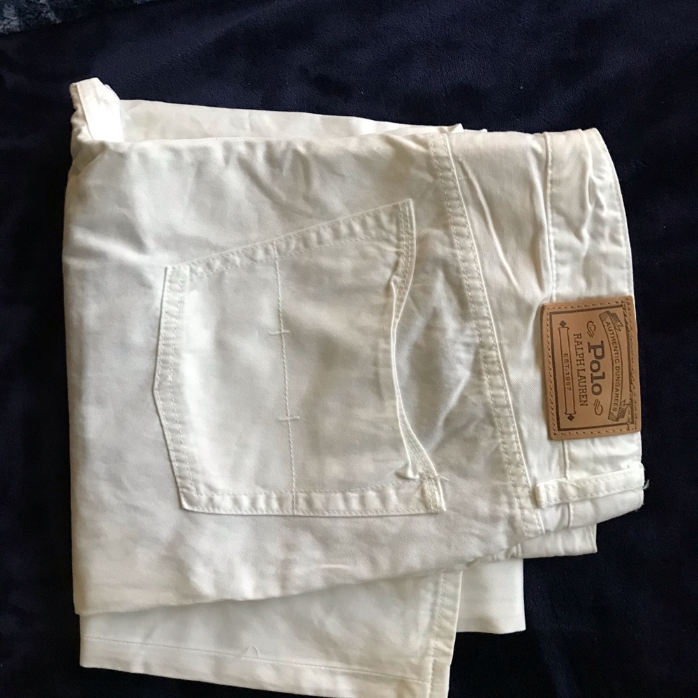 Mens white polo pants size 34